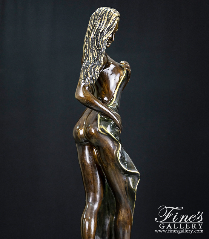 Bronze Statues  - Half Nude Bronze Woman Bronze Statue - BS-1660